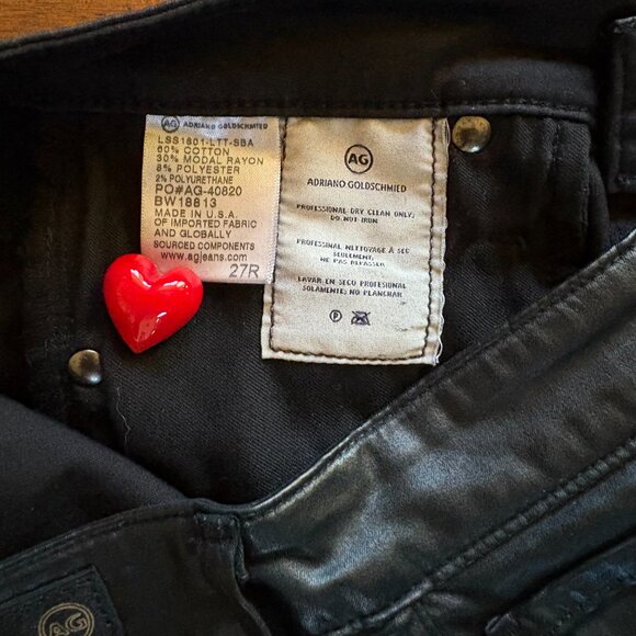 AG. Skinny Ankle Side Lace. Black. Size 27R. - Picture 9 of 10